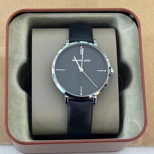 Michael Kors Jayne MK7104 Black Leather 38mm Ladies Watch